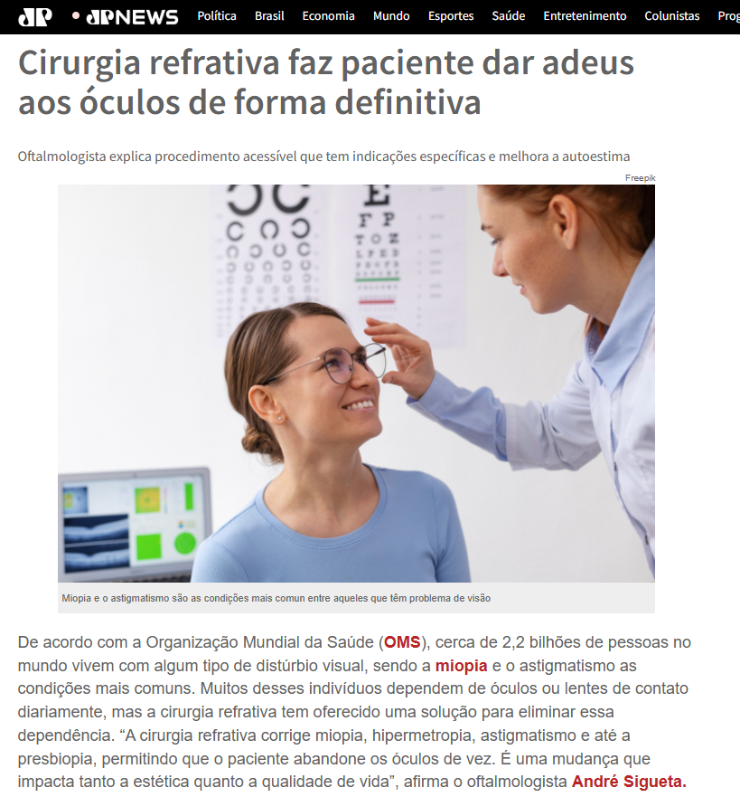 Clínica de Olhos na mídia